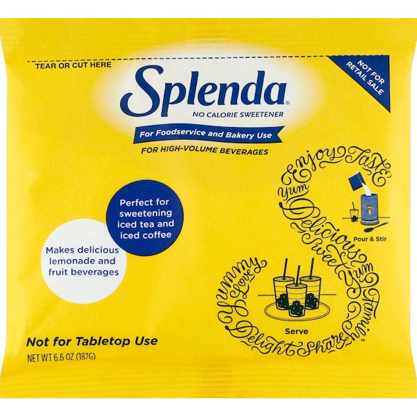 Splenda Sucralose No Calorie Sweetener Pouch Foodservice 6.6 oz., PK12 SP82245200 - main